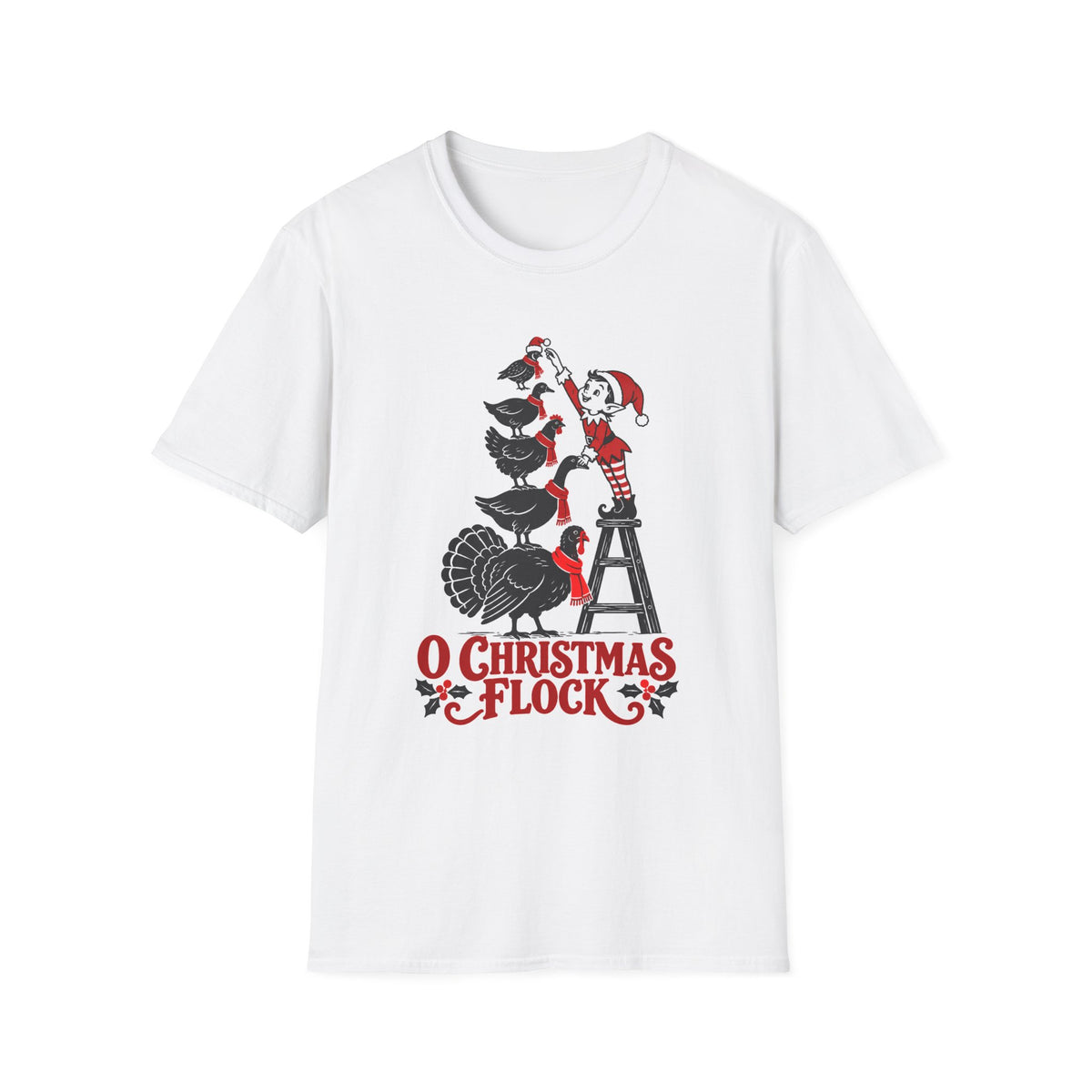 O Christmas Flock Turkey Christmas T-Shirt