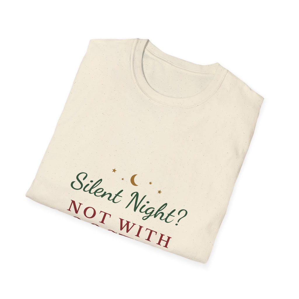 Silent Night Not With Roosters Funny Christmas T-Shirt