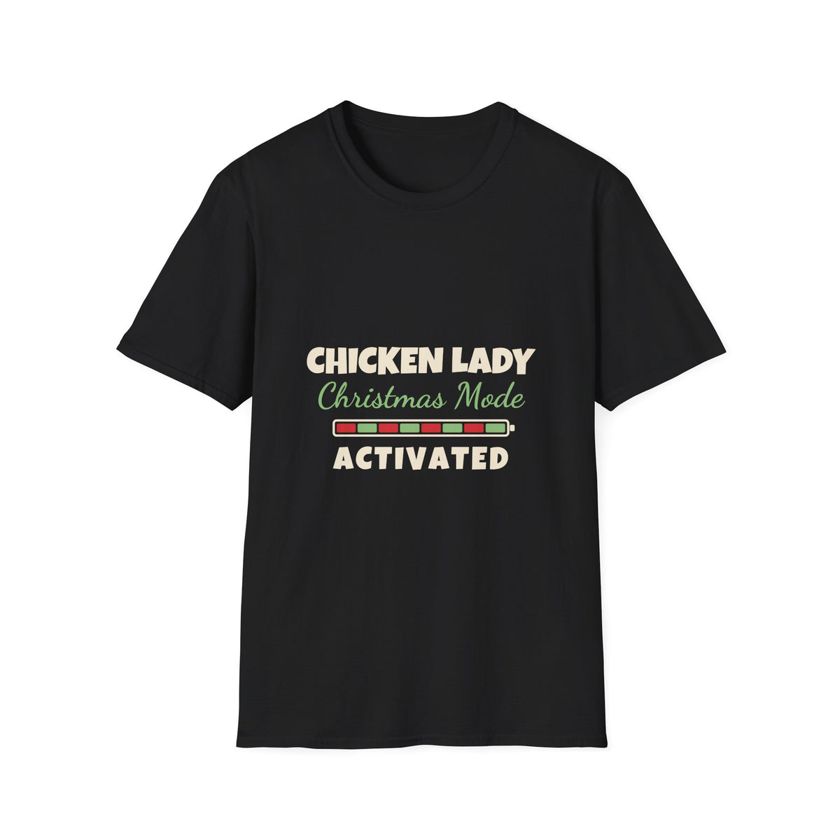 Chicken Lady Christmas Made Activated T-Shirt