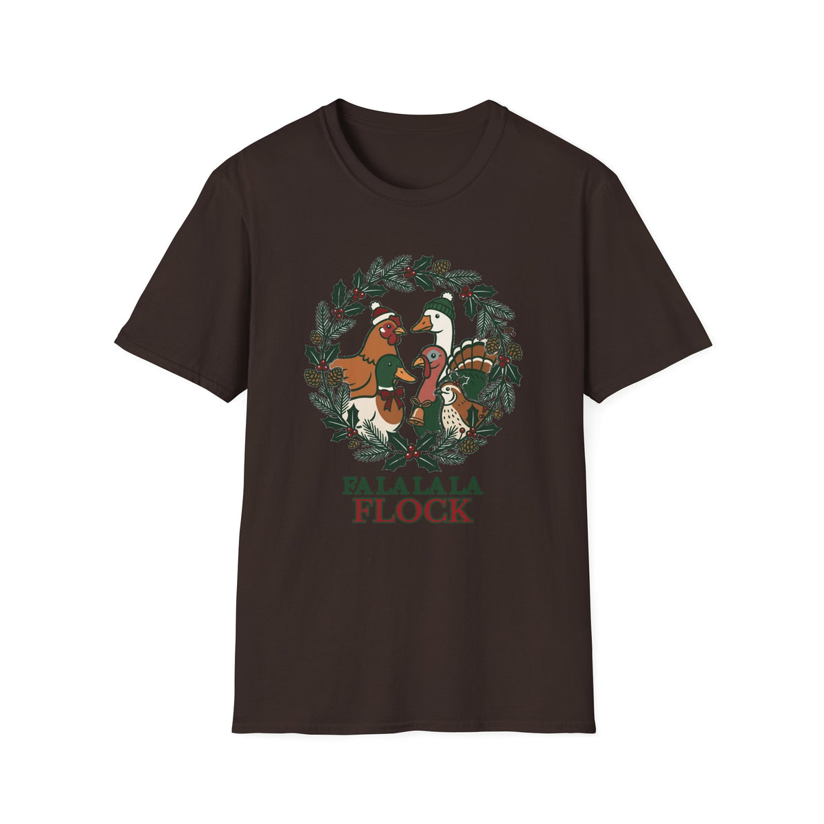 Fa La La La Flock Christmas Duck T-Shirt