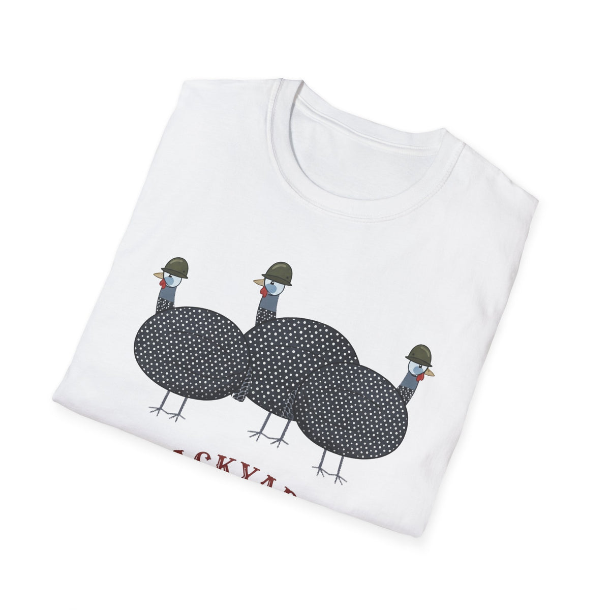 Backyard Security Guineas on Patrol Cartoon T-Shirt