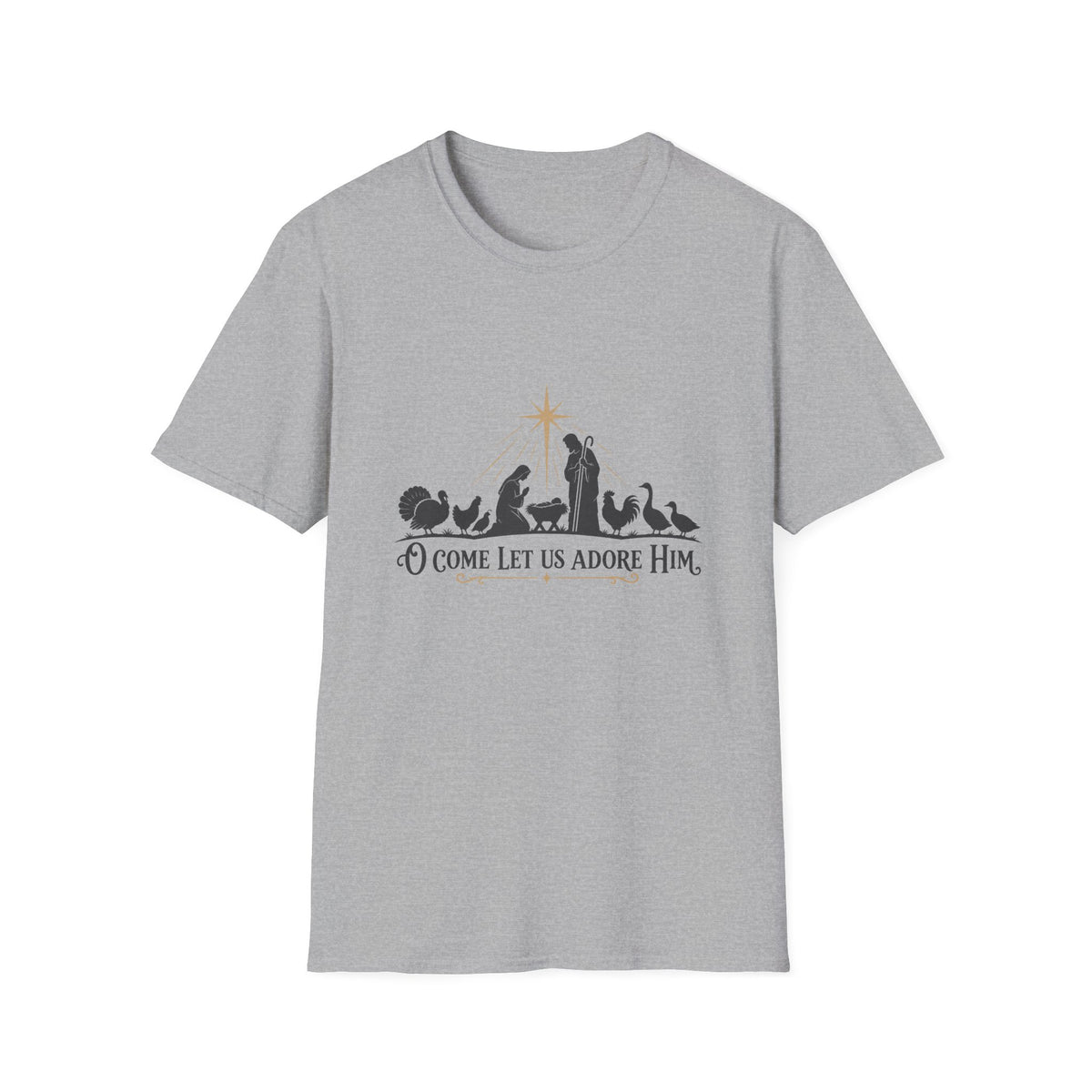 Come Let Us Adore Him Nativity Christmas T-Shirt