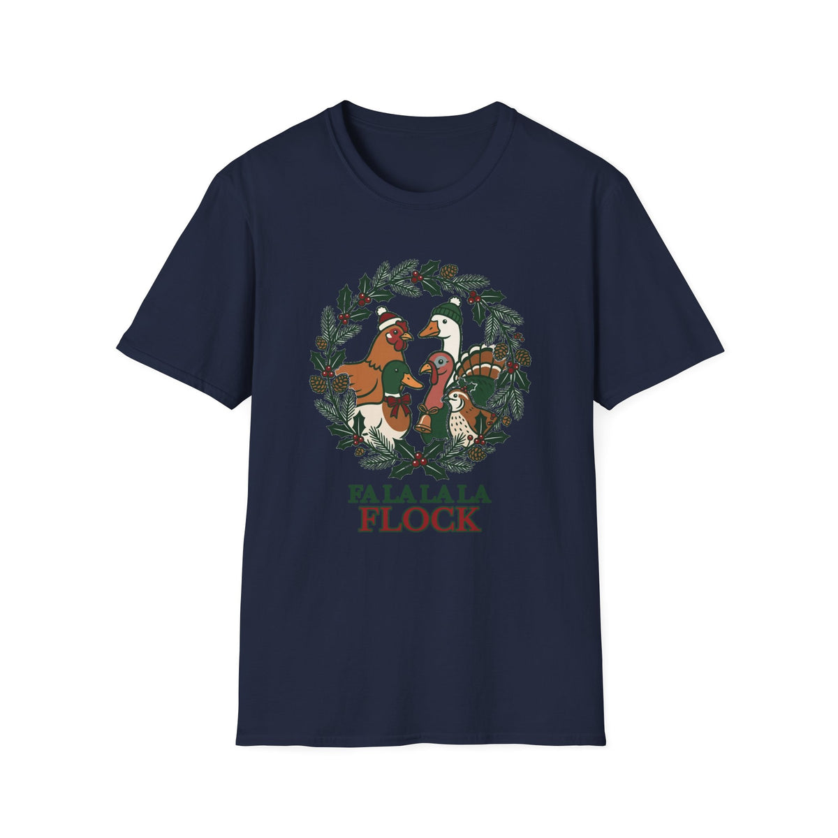 Fa La La La Flock Christmas Duck T-Shirt