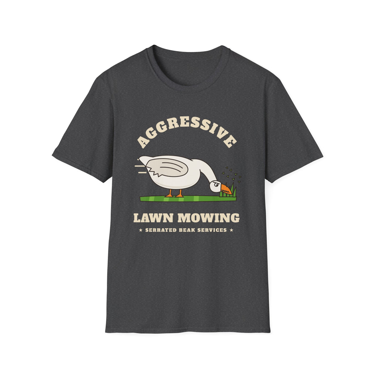 Aggressive Lawn Mowing Goose T-Shirt