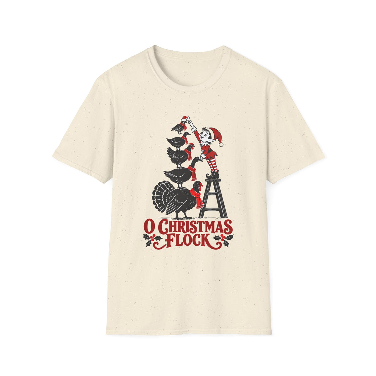 O Christmas Flock Turkey Christmas T-Shirt