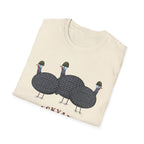 Backyard Security Guineas on Patrol Cartoon T-Shirt