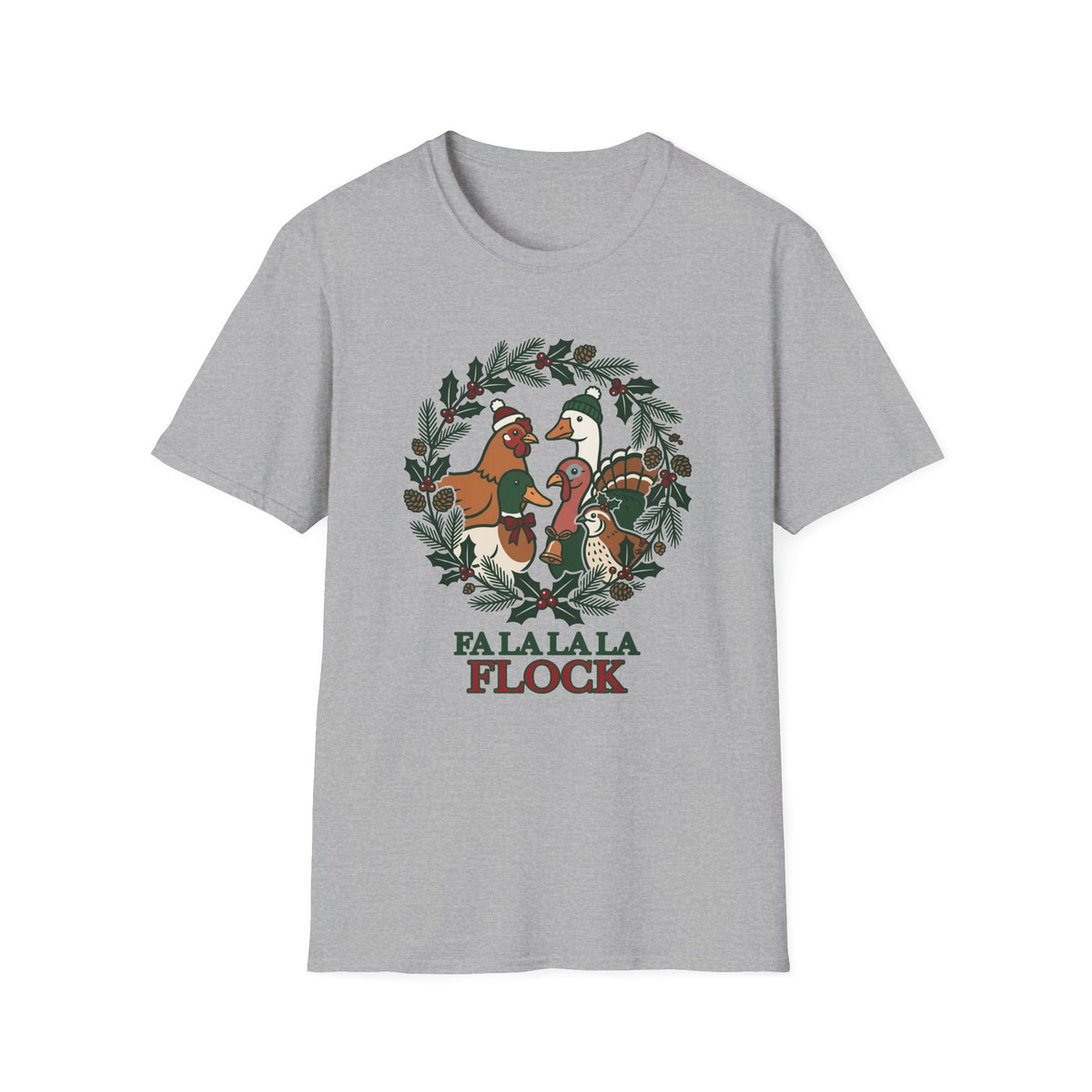 Fa La La La Flock Christmas Duck T-Shirt
