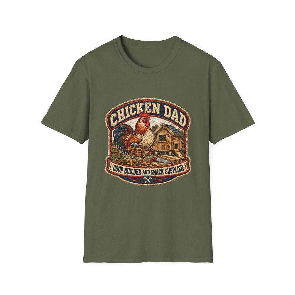 Chicken Dad Vintage Farmhouse T-Shirt