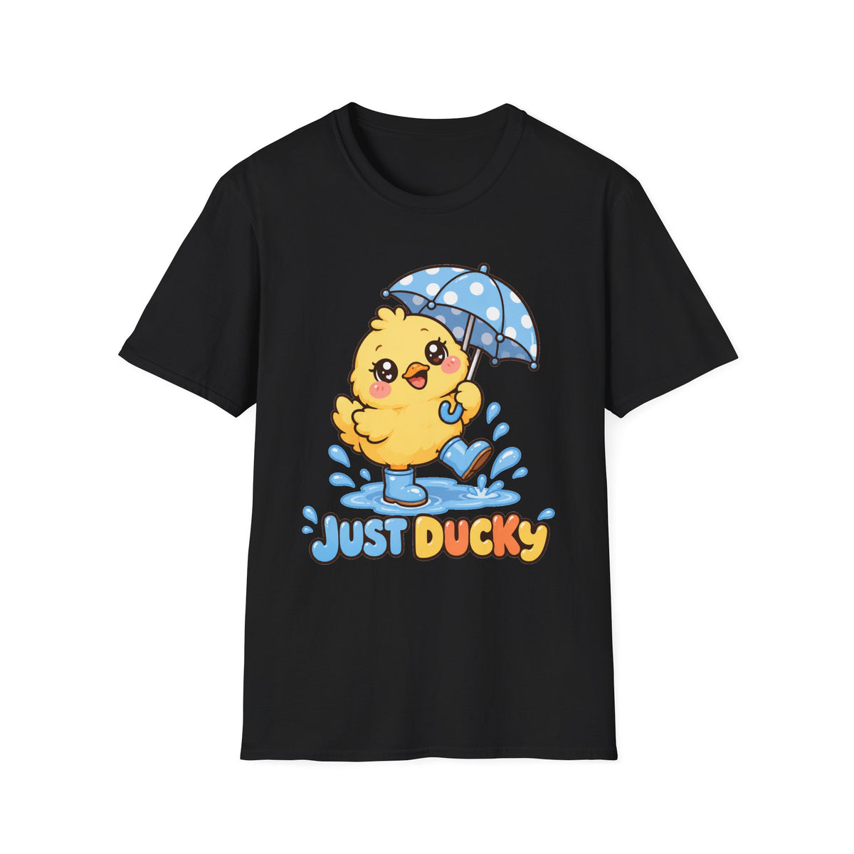 Just Ducky Cute Duck Rainy Day T-Shirt