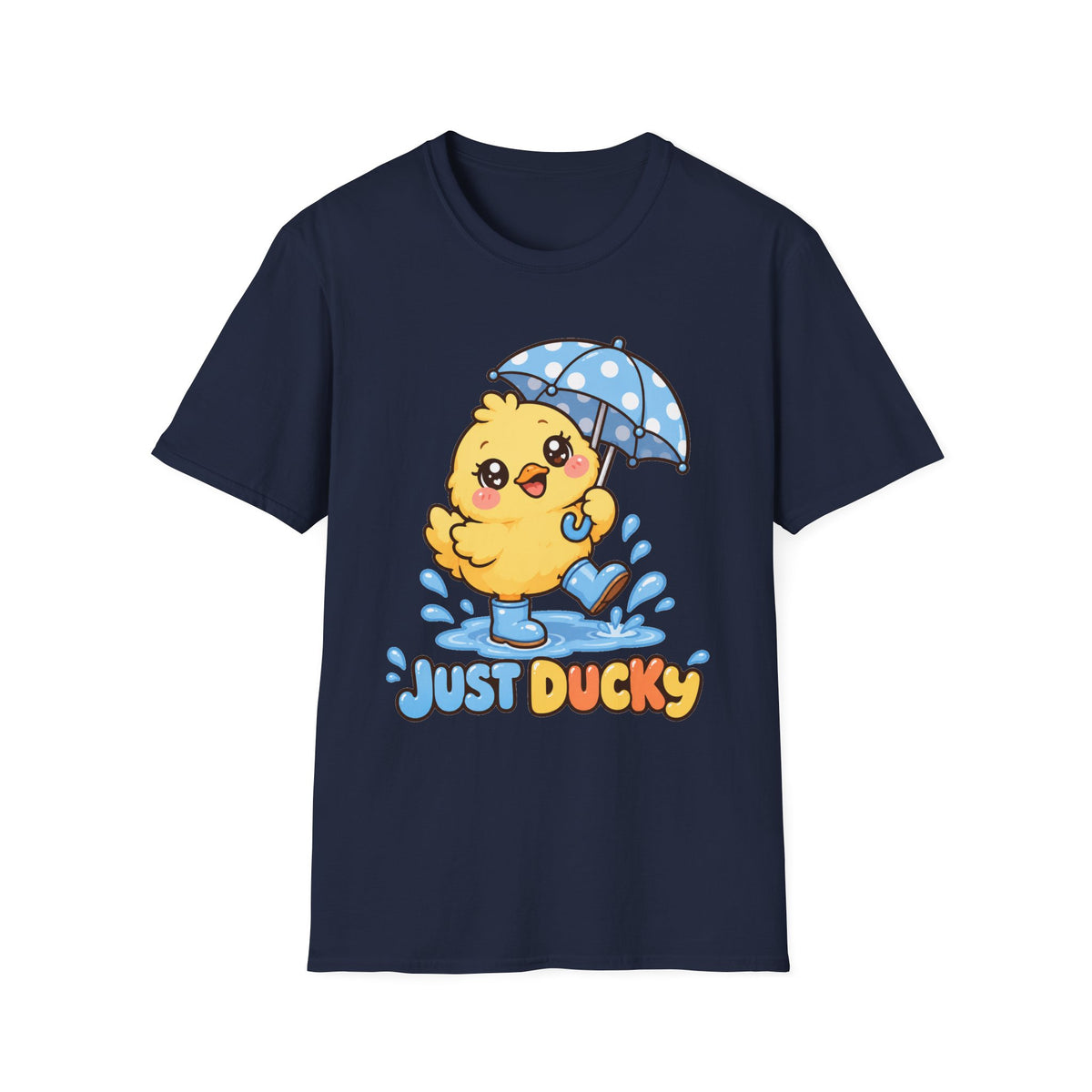Just Ducky Cute Duck Rainy Day T-Shirt
