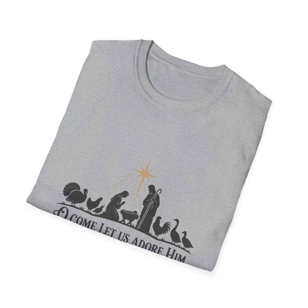 Come Let Us Adore Him Nativity Christmas T-Shirt