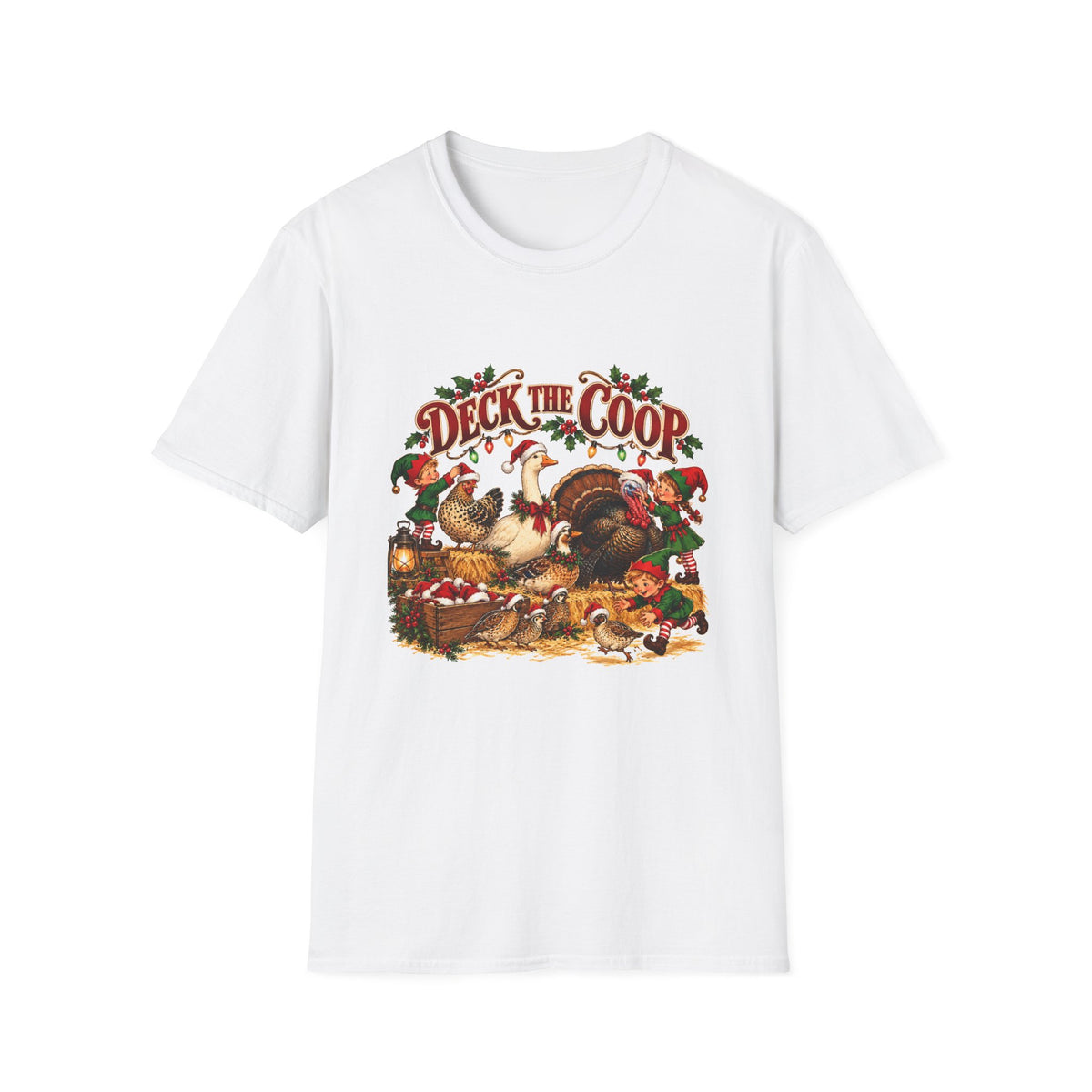 Deck the Coop Christmas Chicken T-Shirt