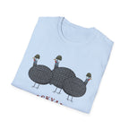 Backyard Security Guineas on Patrol Cartoon T-Shirt