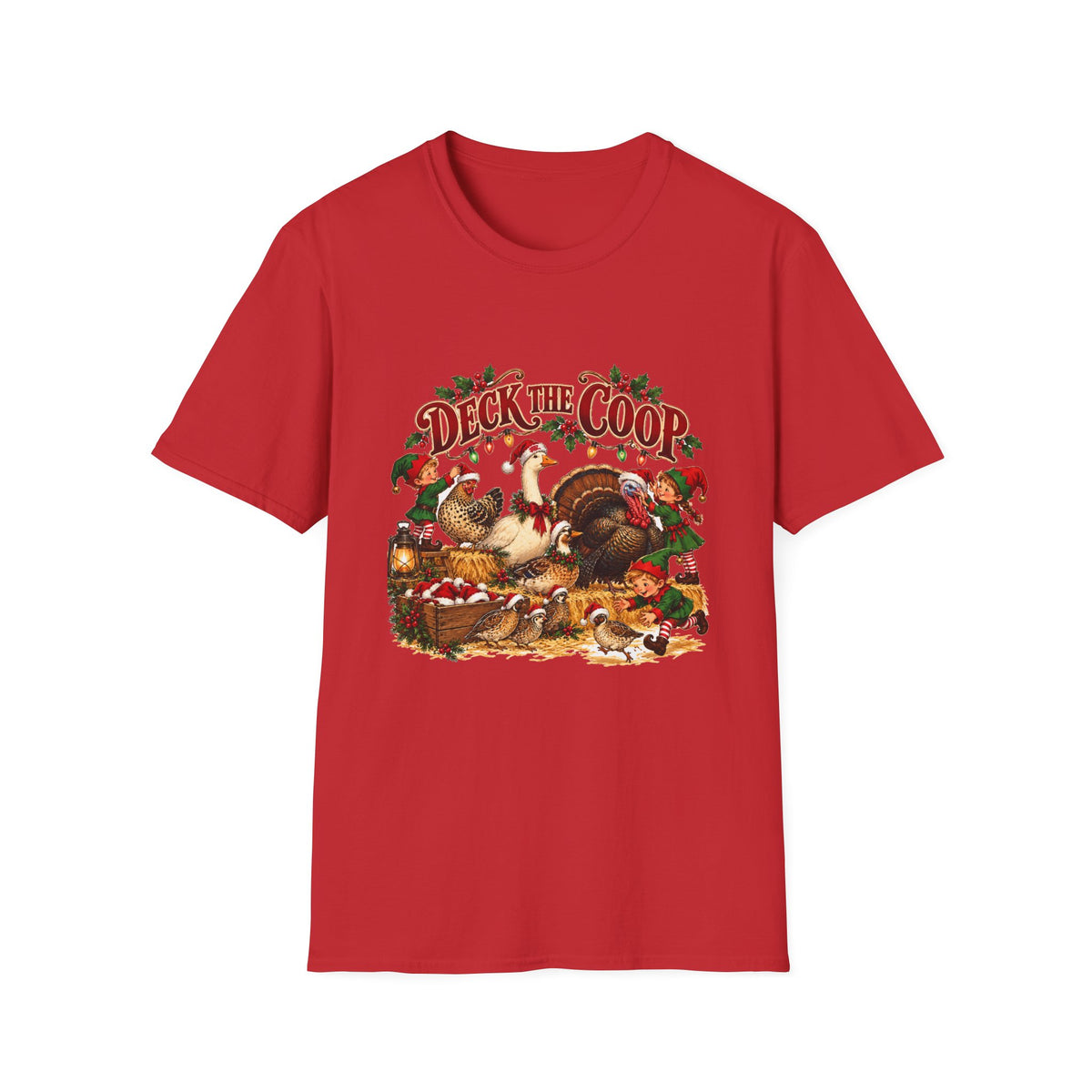 Deck the Coop Christmas Chicken T-Shirt