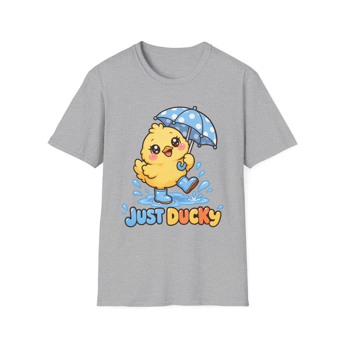 Just Ducky Cute Duck Rainy Day T-Shirt