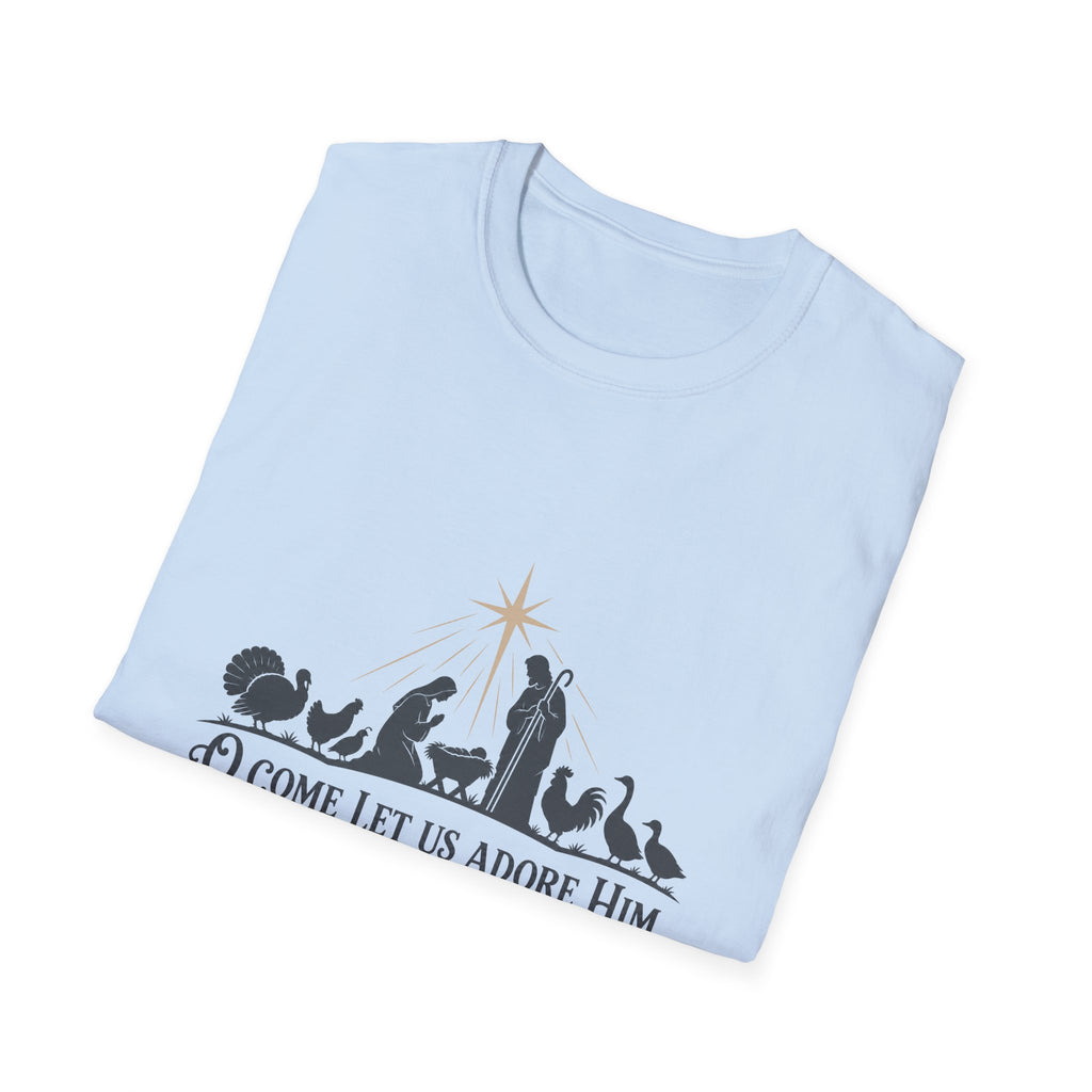 Come Let Us Adore Him Nativity Christmas T-Shirt