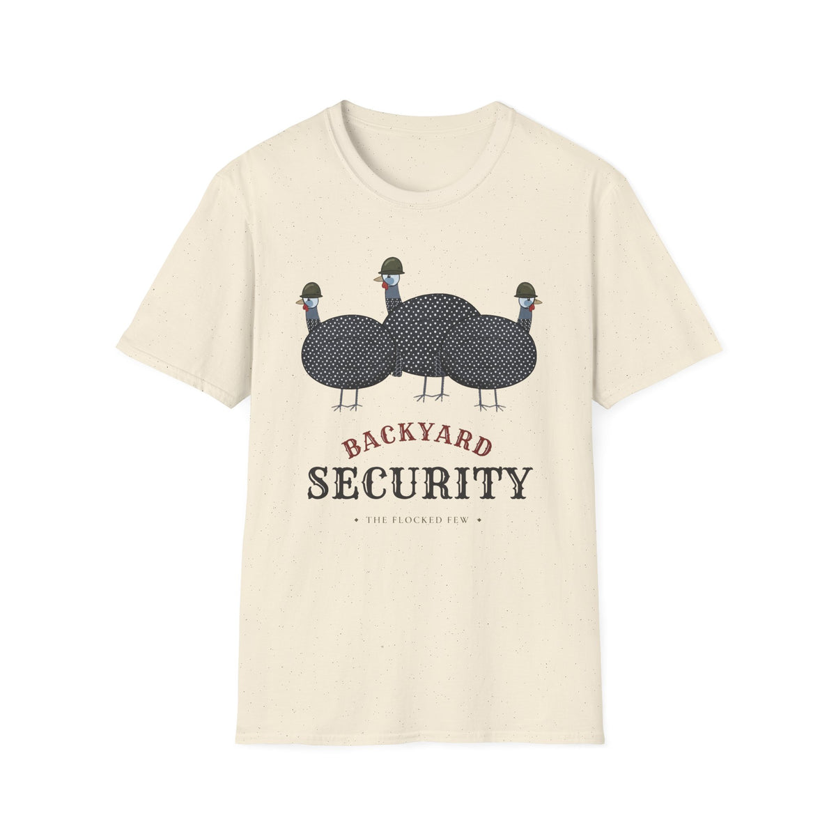 Backyard Security Guineas on Patrol Cartoon T-Shirt