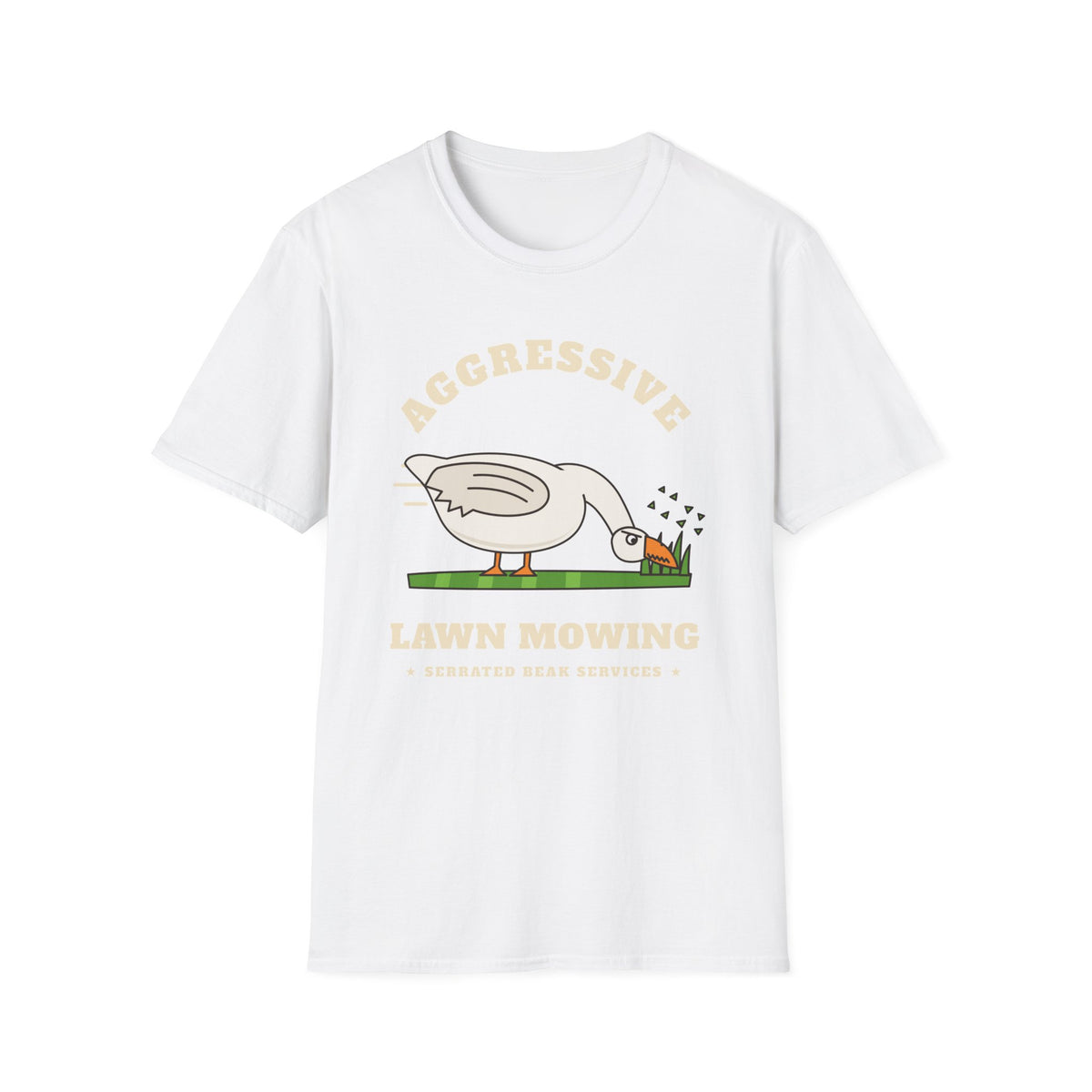 Aggressive Lawn Mowing Goose T-Shirt
