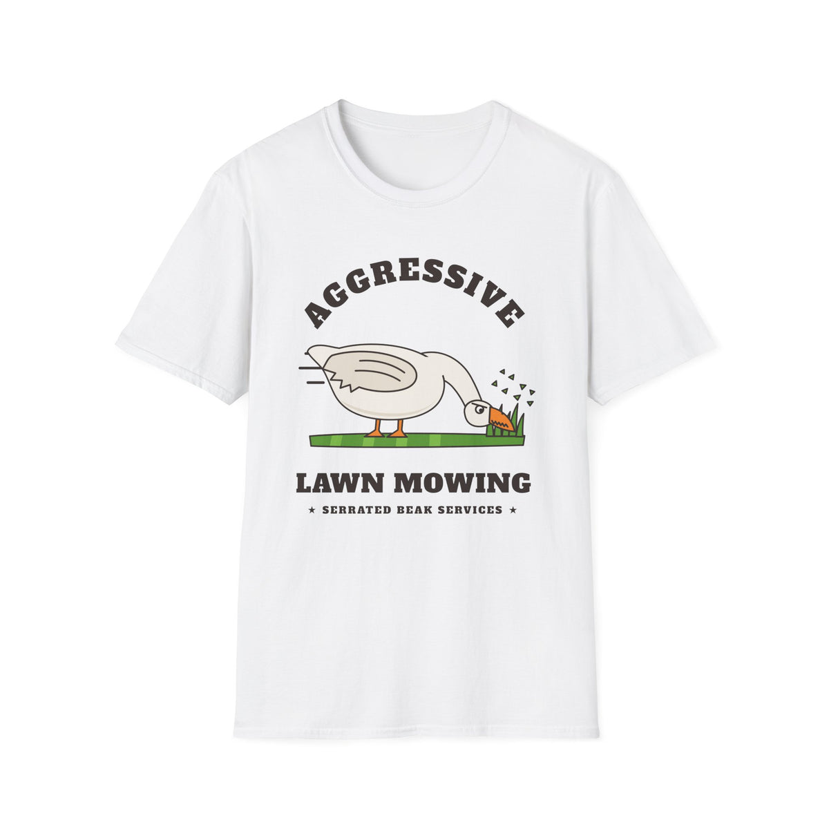 Aggressive Lawn Mowing Goose T-Shirt