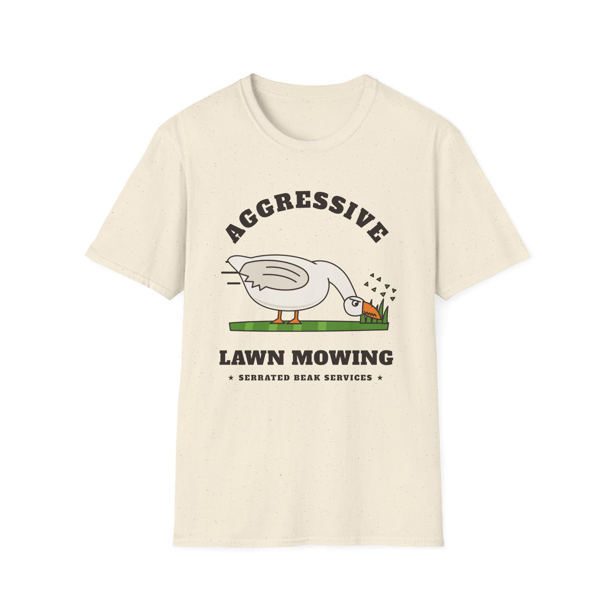 Aggressive Lawn Mowing Goose T-Shirt