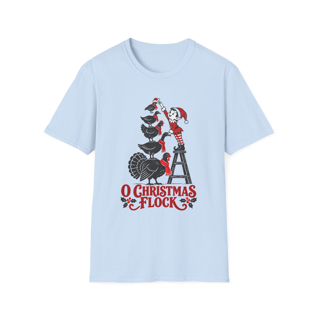 O Christmas Flock Turkey Christmas T-Shirt
