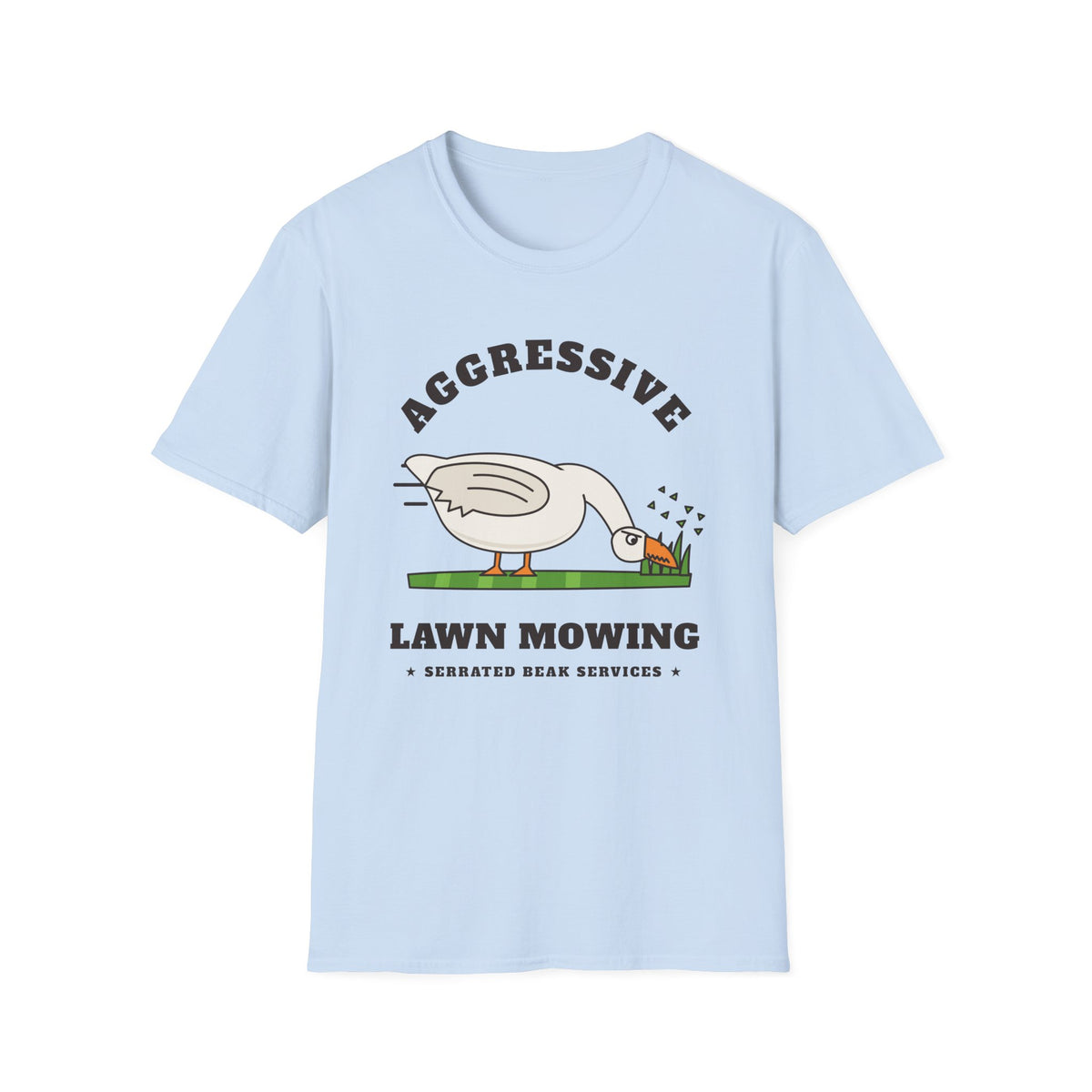 Aggressive Lawn Mowing Goose T-Shirt