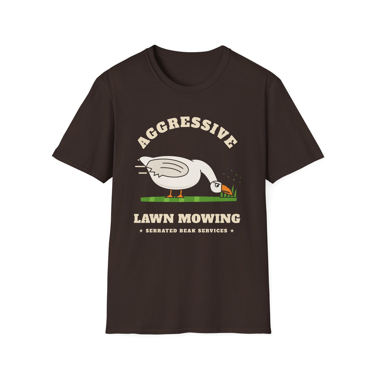 Aggressive Lawn Mowing Goose T-Shirt
