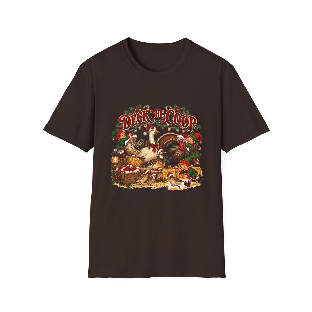 Deck the Coop Christmas Chicken T-Shirt