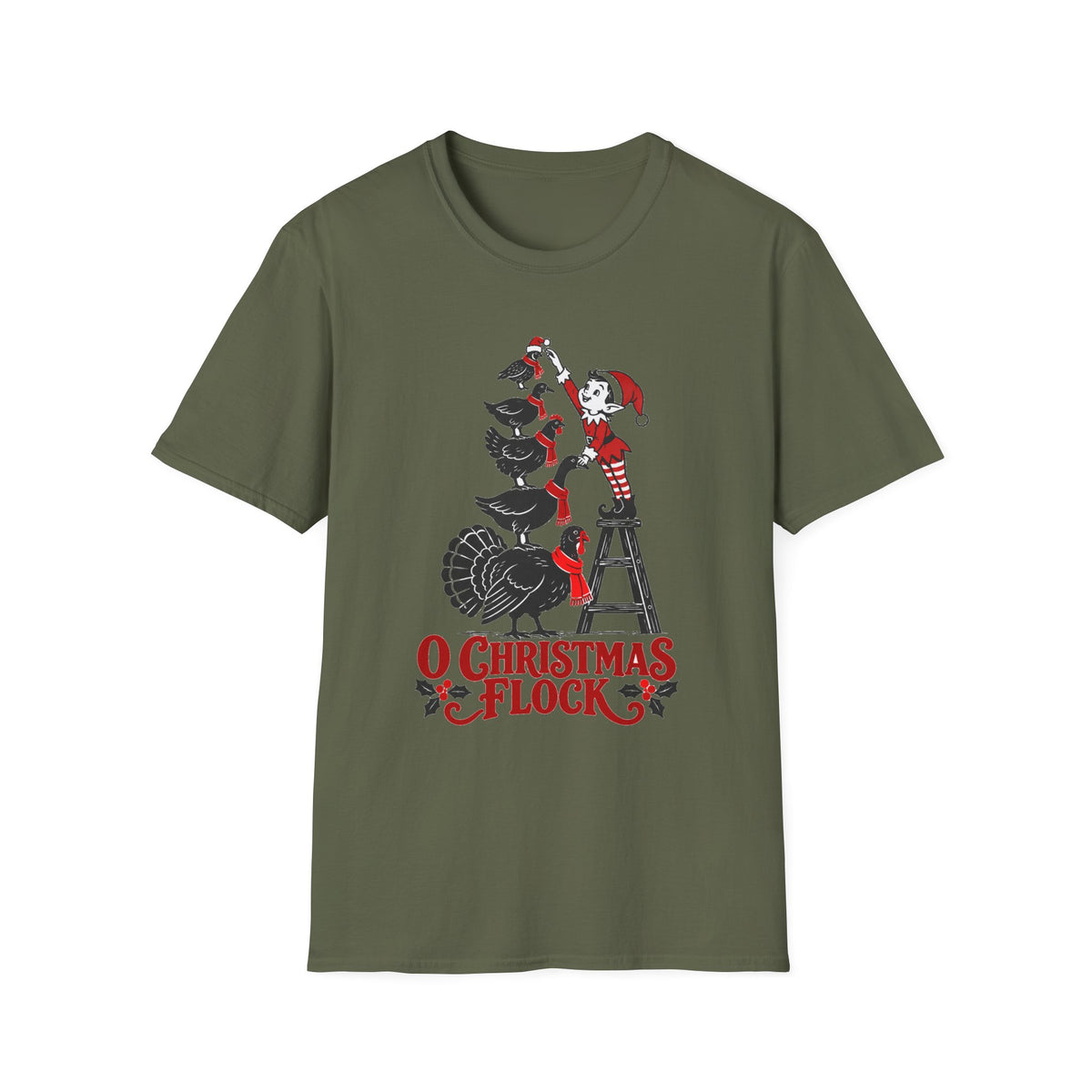 O Christmas Flock Turkey Christmas T-Shirt