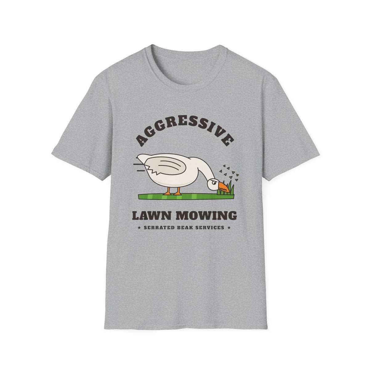 Aggressive Lawn Mowing Goose T-Shirt