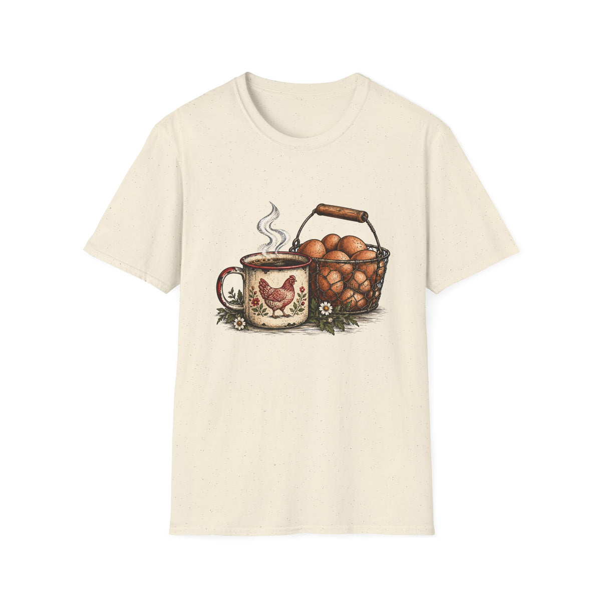 Cozy Coffee and Egg Basket T-Shirt