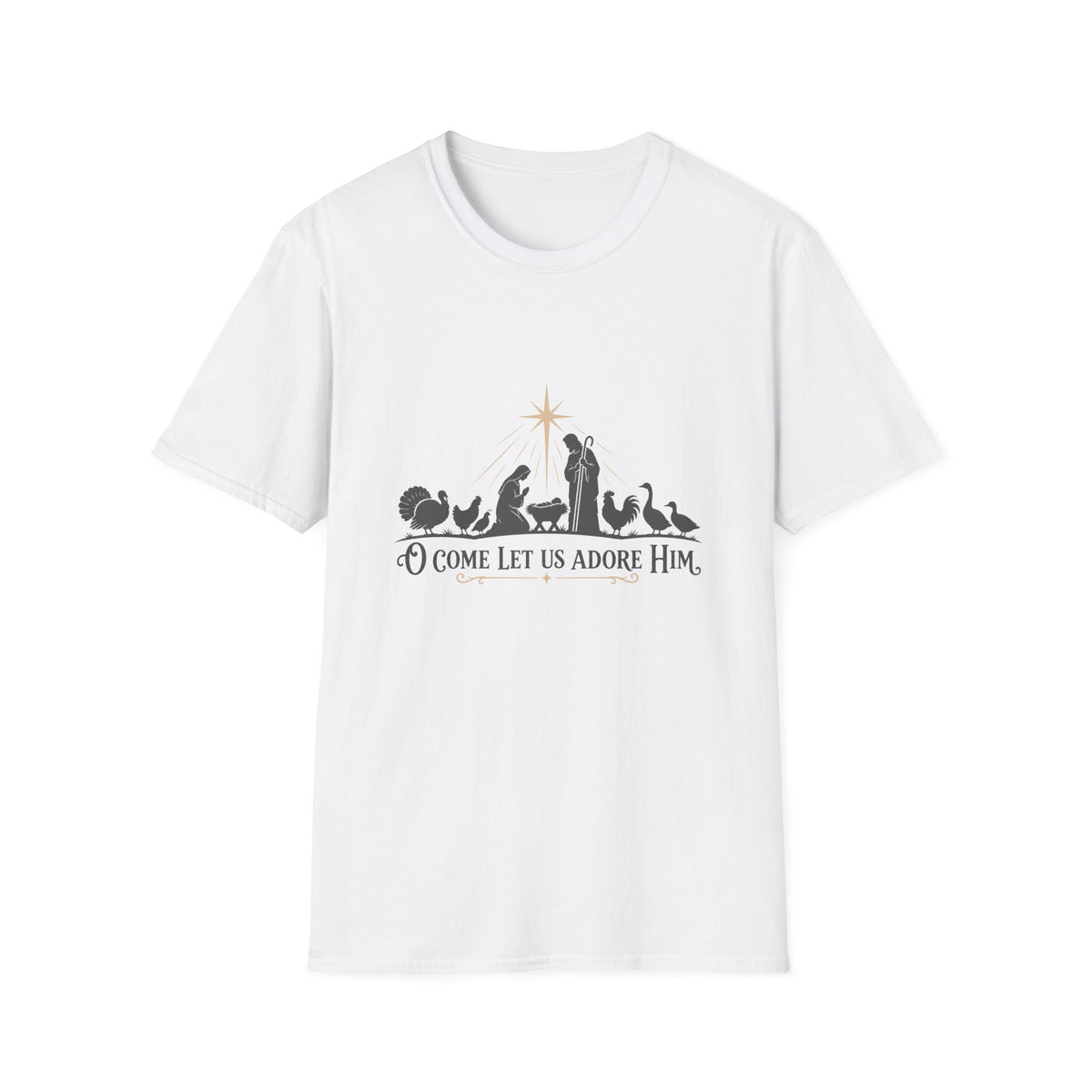 Come Let Us Adore Him Nativity Christmas T-Shirt