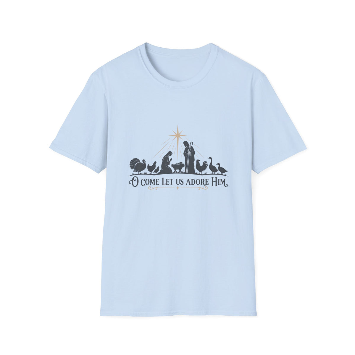 Come Let Us Adore Him Nativity Christmas T-Shirt