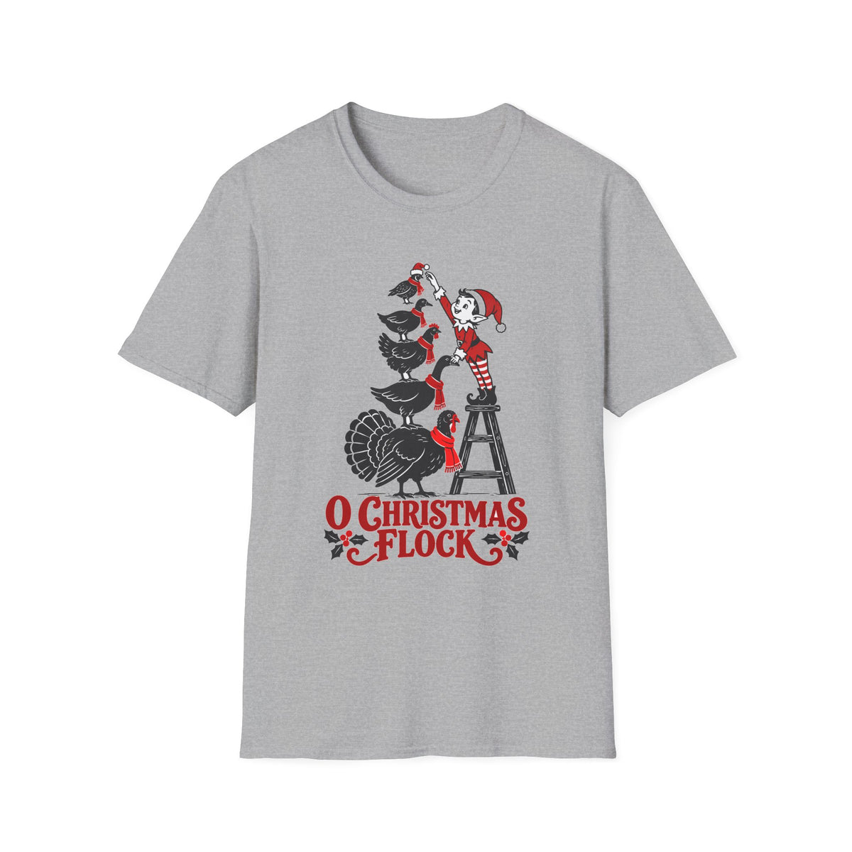 O Christmas Flock Turkey Christmas T-Shirt