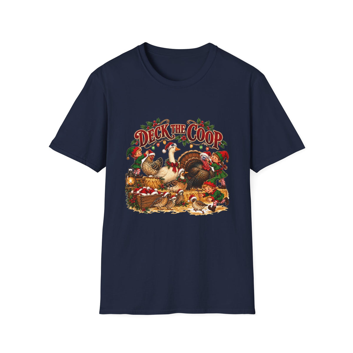 Deck the Coop Christmas Chicken T-Shirt