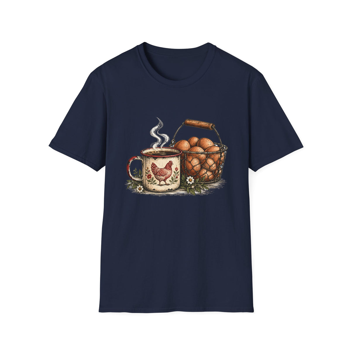 Cozy Coffee and Egg Basket T-Shirt