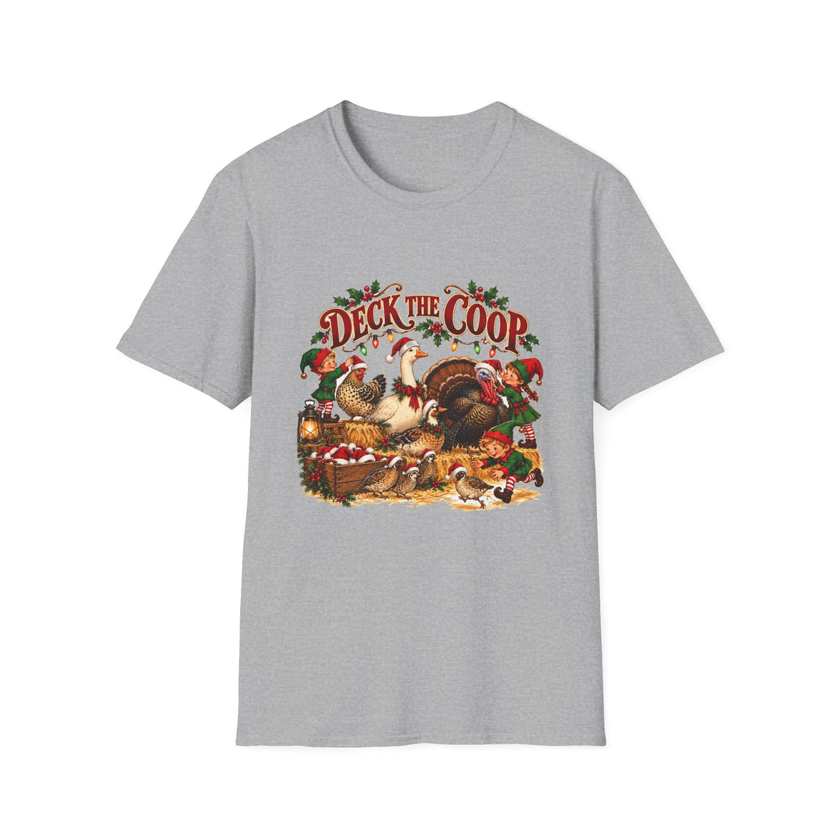 Deck the Coop Christmas Chicken T-Shirt