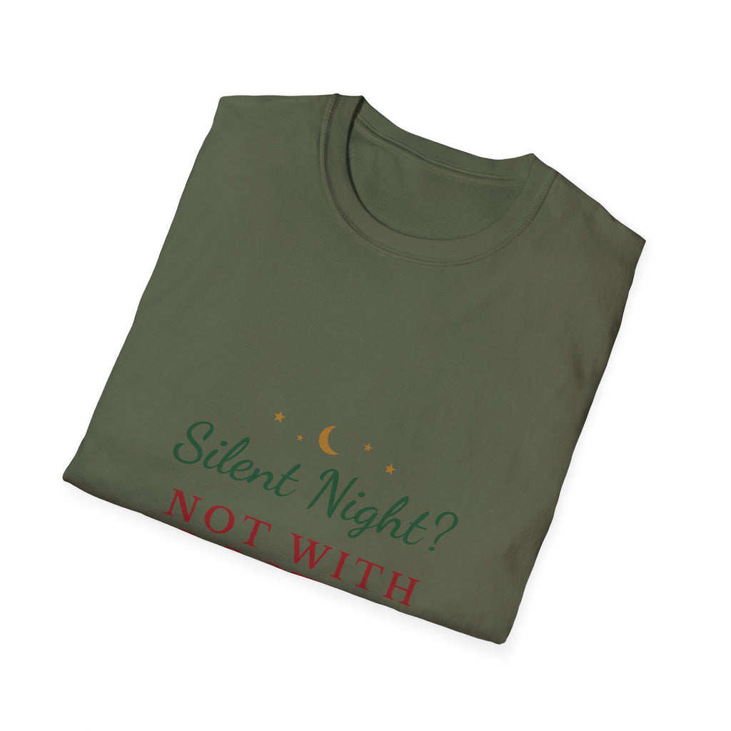 Silent Night Not With Roosters Funny Christmas T-Shirt
