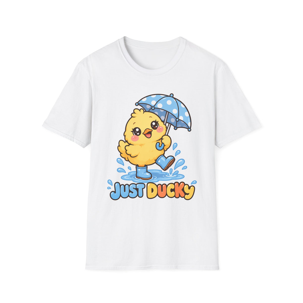 Just Ducky Cute Duck Rainy Day T-Shirt