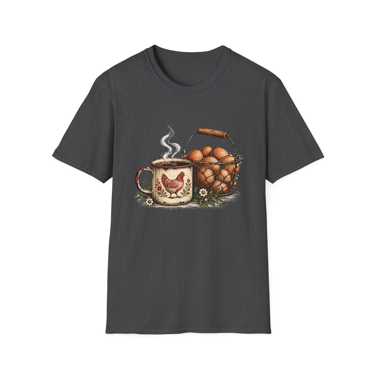 Cozy Coffee and Egg Basket T-Shirt