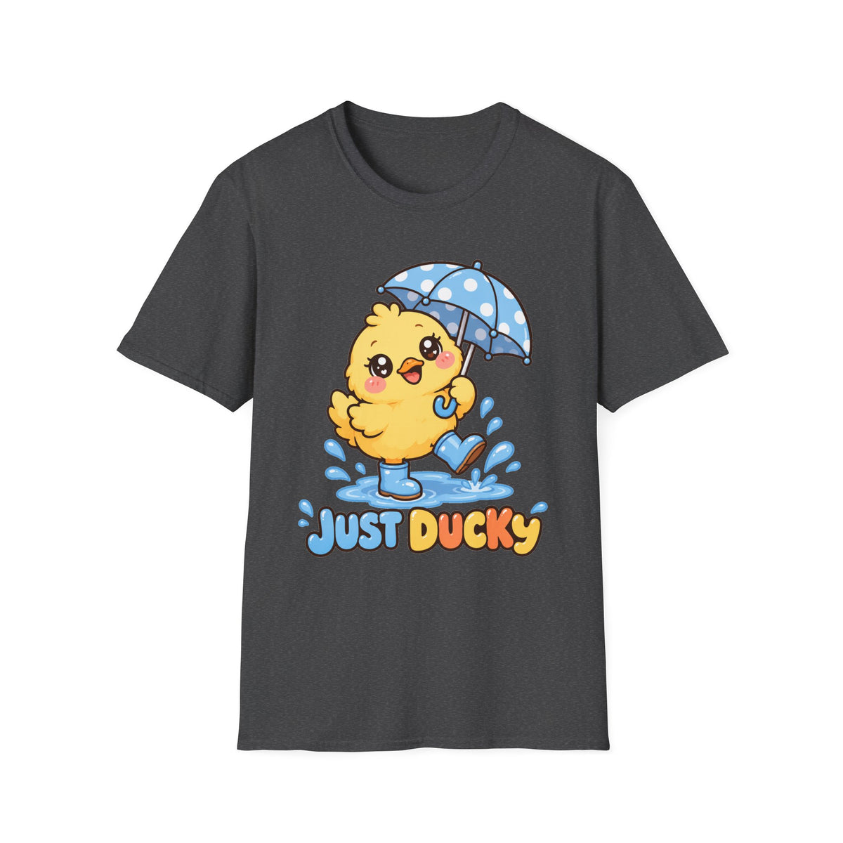 Just Ducky Cute Duck Rainy Day T-Shirt